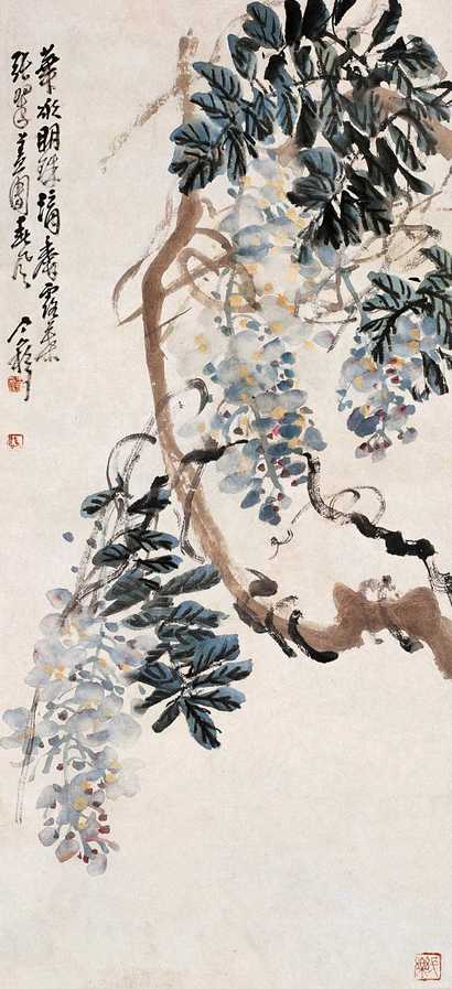王个簃 花卉 镜心
